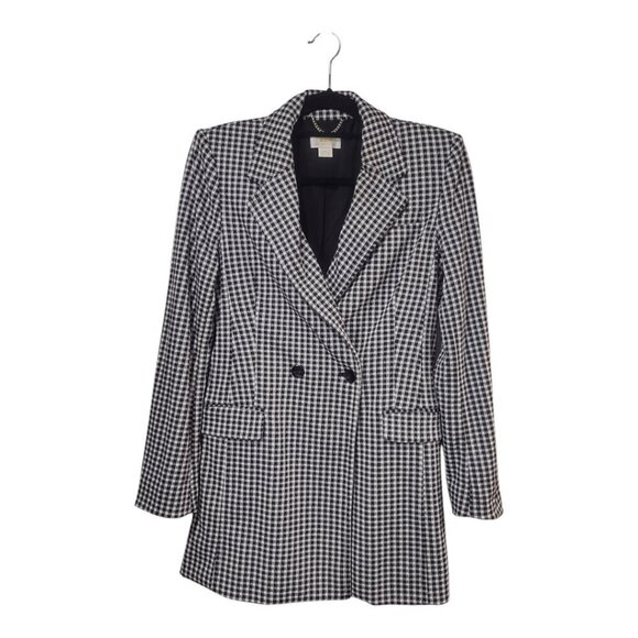 Women's Maeve Longline Check Blazer Size XS - Picture 2 of 12